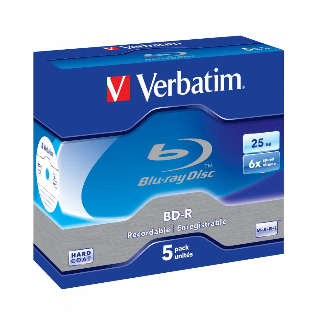 VERBATIM BD-R 25GB 6X NORMÁL TOKBAN 5 DB-OS CSOMAG