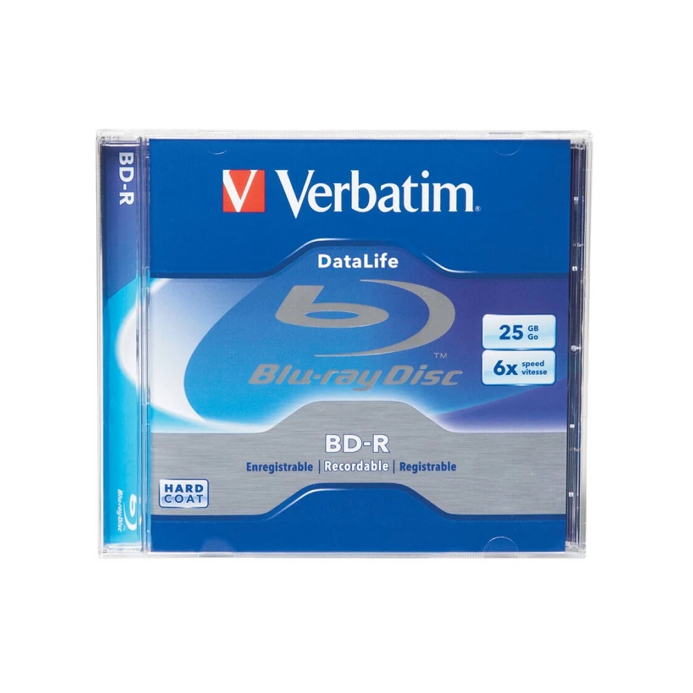 VERBATIM BD-R 25GB 6X DATALIFE NORMÁL TOKBAN