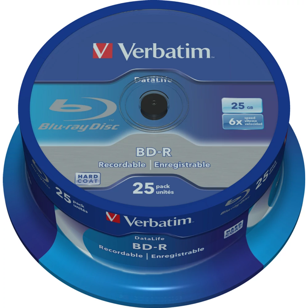 VERBATIM BD-R 25GB 6X DATALIFE CAKE (25)