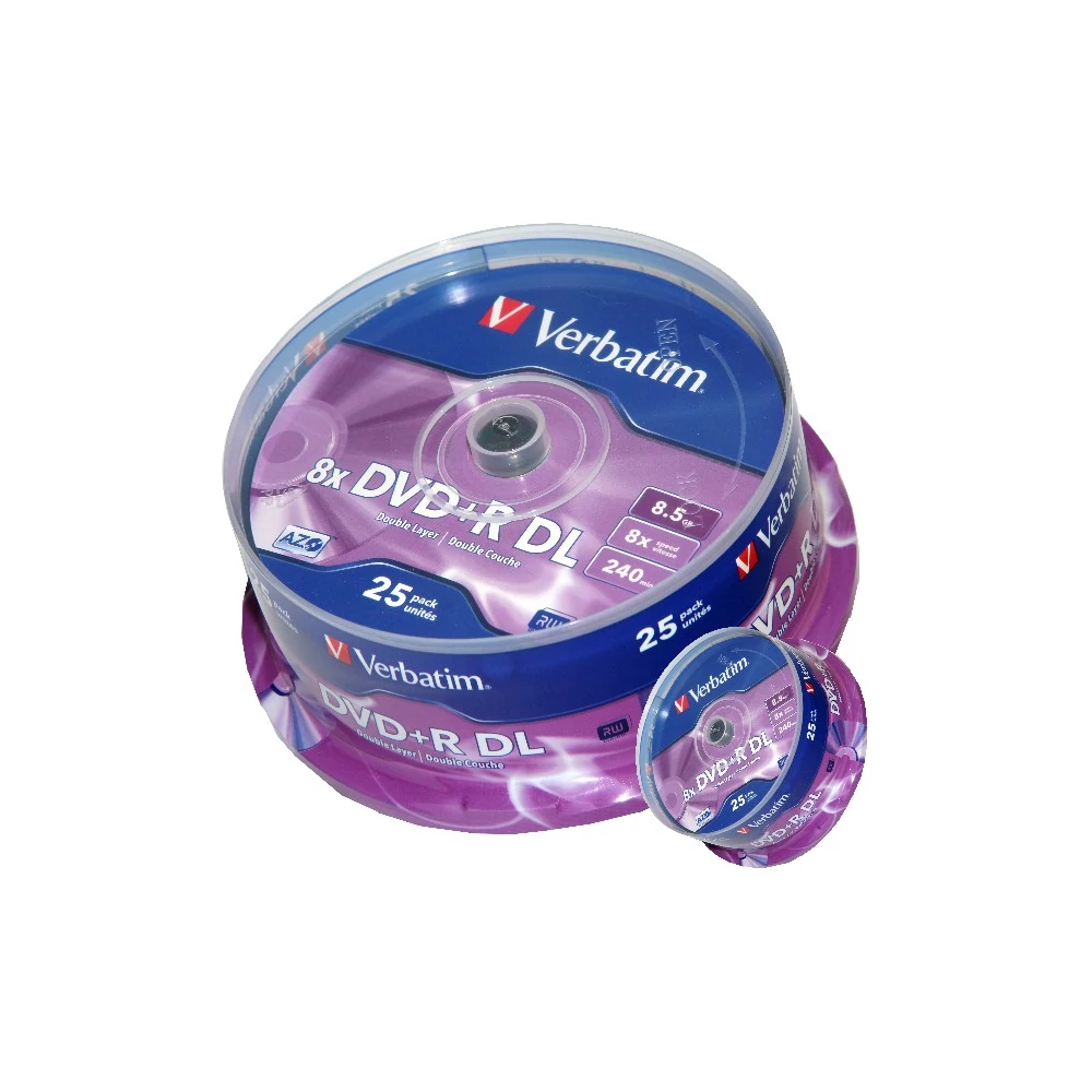 VERBATIM DVD+R 8X DL CAKE (25)