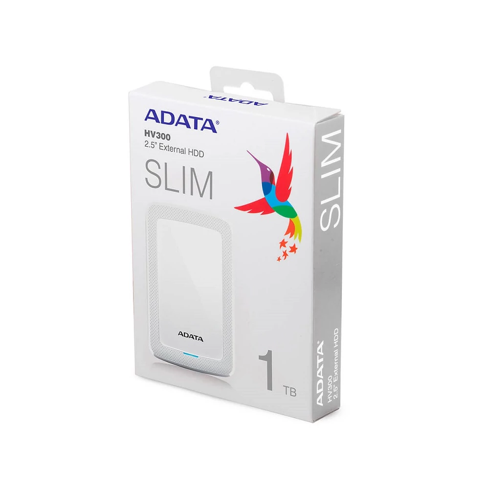 ADATA HV300 2,5 COL USB 3.1 KÜLSŐ MEREVLEMEZ 1TB FEHÉR