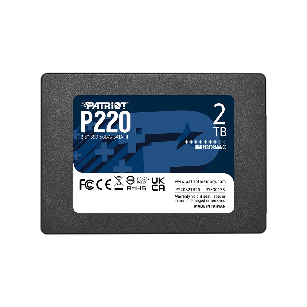 PATRIOT P220 2,5 COL MÉRETŰ SATA III 550/500 MB/s 7mm SSD MEGHAJTÓ 2TB