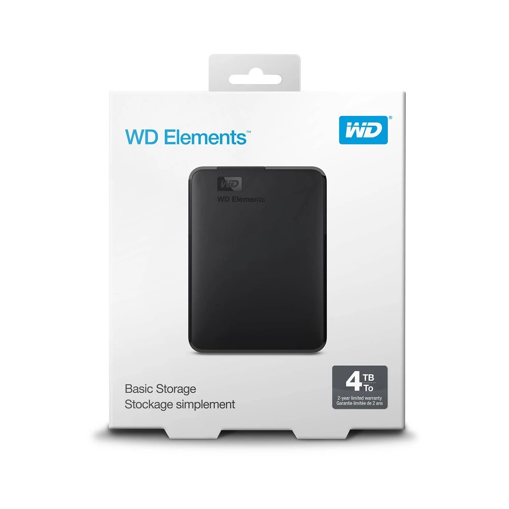 WESTERN DIGITAL ELEMENTS PORTABLE 2,5 COL USB 3.0 KÜLSŐ MEREVLEMEZ 4TB FEKETE