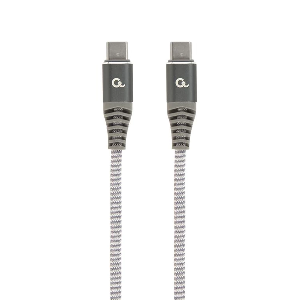 GEMBIRD PREMIUM FONOTT SZÖVET USB 2.0 USB-C/USB-C KÁBEL 1,5m SZÜRKE