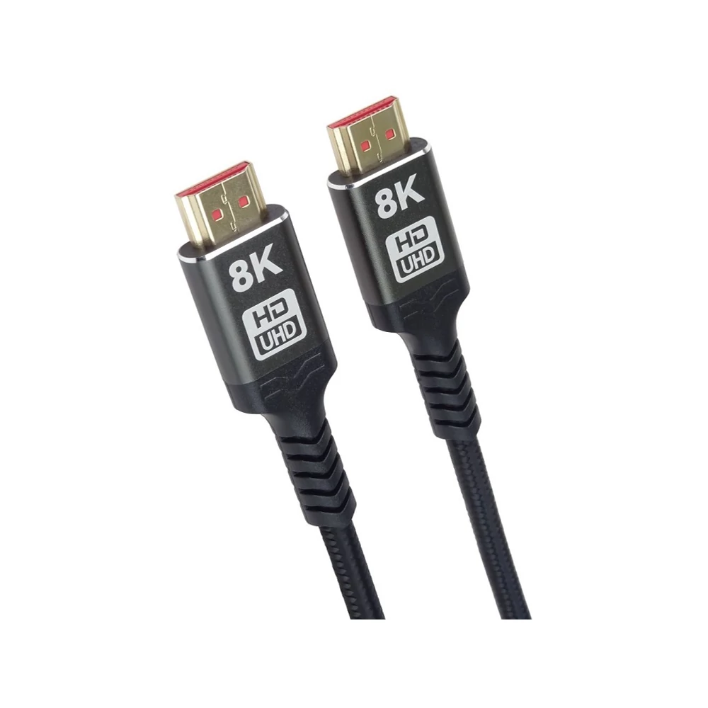 PREMIUMCORD ULTRA HDMI 2.1 HIGH SPEED + ETHERNET 8K@60Hz-4K@120Hz ARANYOZOTT HDMI KÁBEL 3m FEKETE