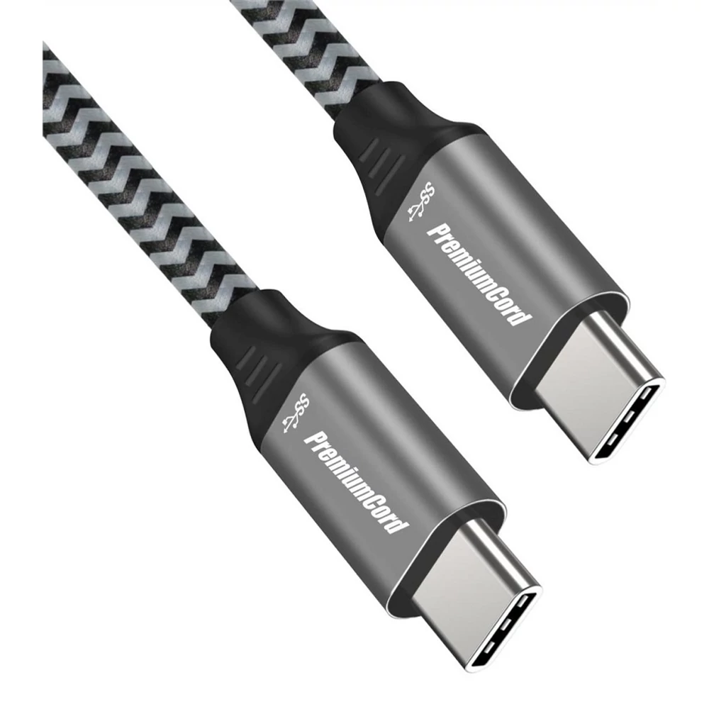 PREMIUMCORD FONOTT SZÖVET USB-C/USB-C GYORSTÖLTŐ ADATKÁBEL PD 2.0/3.0 QC 2.0/3.0 5A 100W 0,5m