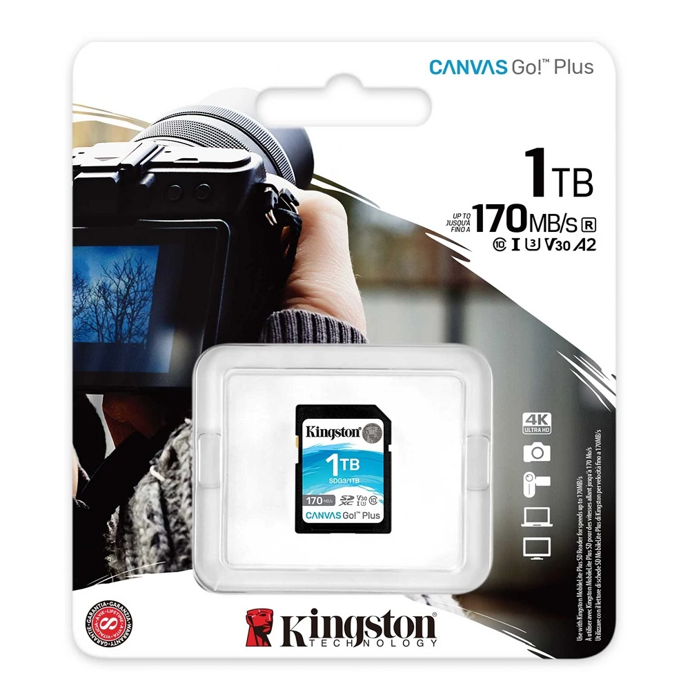 KINGSTON CANVAS GO PLUS SDXC 1TB CLASS 10 UHS-I U3 A2 V30 170/90 MB/s