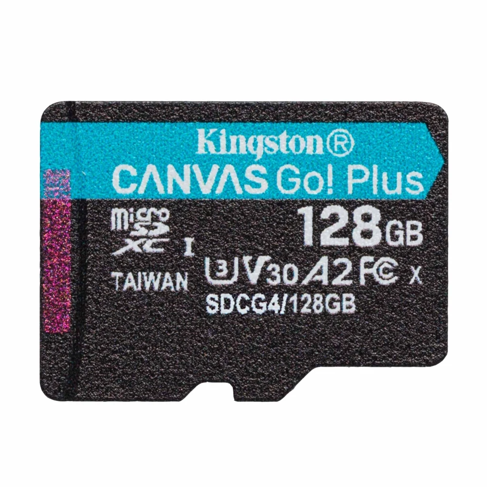 KINGSTON CANVAS GO PLUS MICRO SDXC 128GB CLASS 10 UHS-I U3 A2 V30 200/90 MB/s