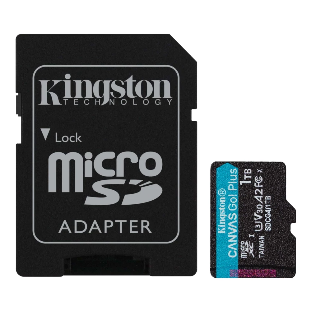 KINGSTON CANVAS GO PLUS MICRO SDXC 1TB + ADAPTER CLASS 10 UHS-I U3 A2 V30 200/160 MB/s