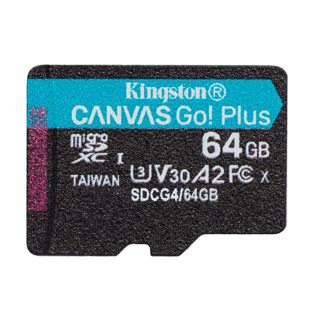 KINGSTON CANVAS GO PLUS MICRO SDXC 64GB CLASS 10 UHS-I U3 A2 V30 200/70 MB/s