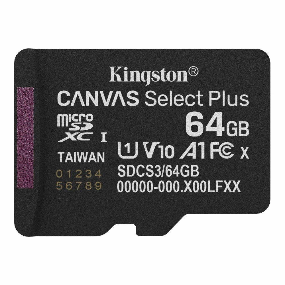 KINGSTON CANVAS SELECT PLUS MICRO SDXC 64GB CLASS 10 UHS-I U1 A1 V10 (100 MB/s OLVASÁSI SEBESSÉG)