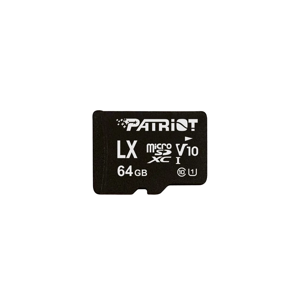 PATRIOT LX SERIES MICRO SDXC 64GB CLASS 10 UHS-I U1 (90 MB/s OLVASÁSI SEBESSÉG)