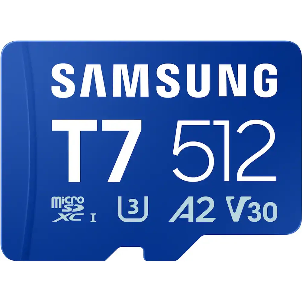 SAMSUNG T7 MICRO SDXC 512GB CLASS 10 UHS-I U3 A2 V30 (170 MB/s ADATÁTVITELI SEBESSÉG)