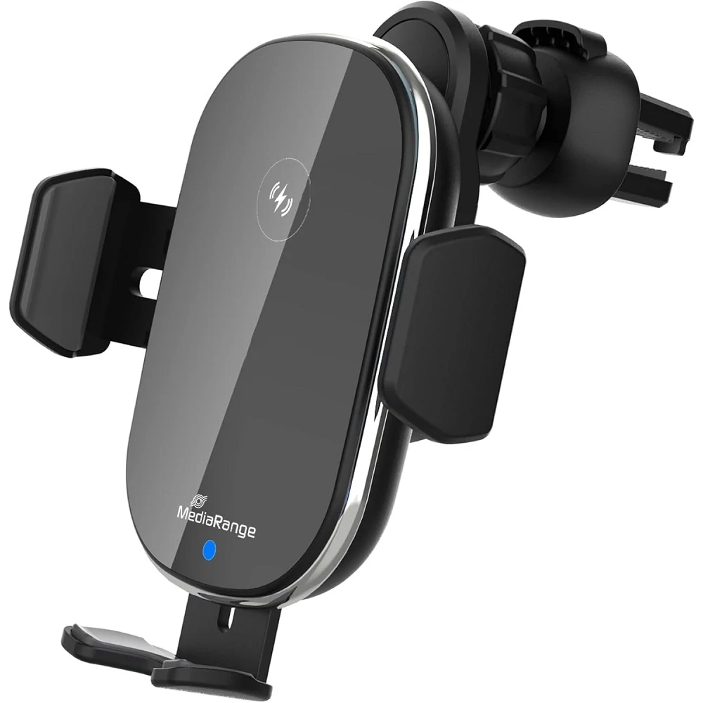 MEDIARANGE AUTÓS TARTÓ 15W QI VEZETÉK NÉLKÜLI TÖLTÉSSEL FEKETE