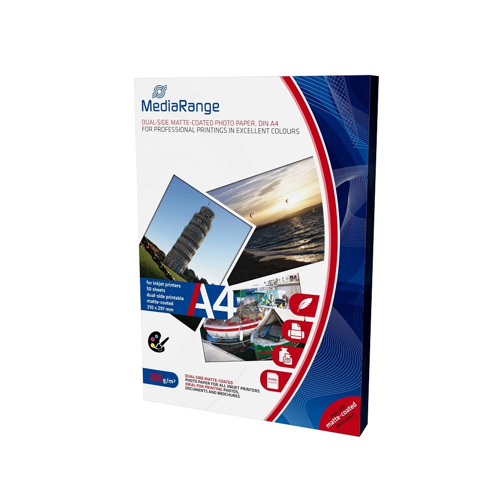 MEDIARANGE KÉTOLDALAS MATT FOTÓPAPÍR A4 200g 50 DB-OS CSOMAG MRINK102