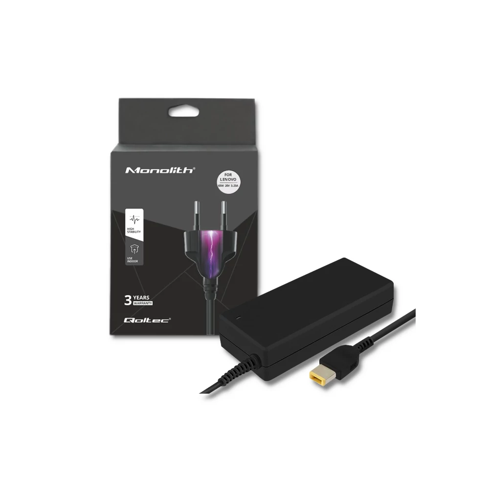 QOLTEC LENOVO 90W 20V 4.5A SLIM TIP+PIN NOTEBOOK/LAPTOP TÖLTŐ TÁPKÁBELLEL (50054)
