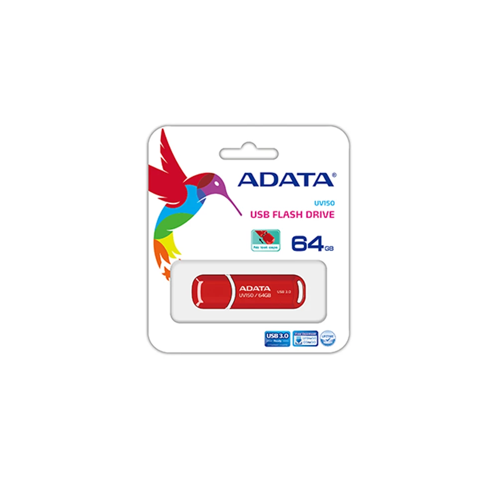 ADATA USB 3.0 DASHDRIVE CLASSIC UV150 64GB PIROS