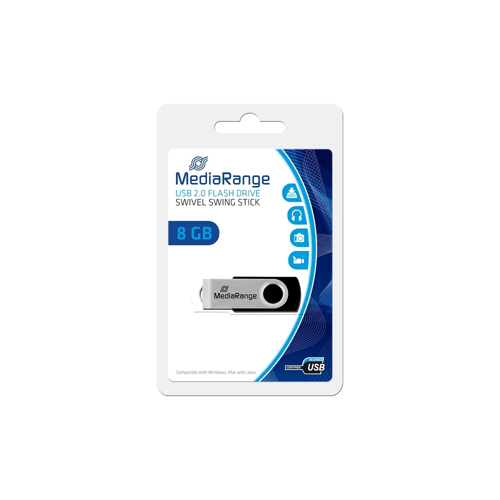 MEDIARANGE USB 2.0 PENDRIVE 8GB MR908