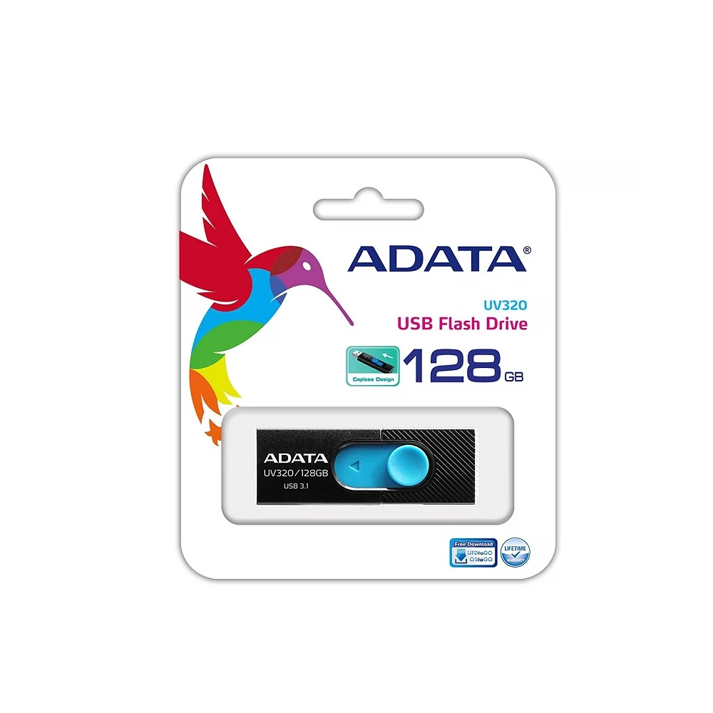 ADATA UV320 USB 3.1 PENDRIVE 128GB FEKETE/KÉK