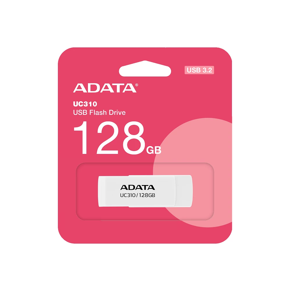 ADATA UC310 USB 3.2 GEN 1 PENDRIVE 128GB FEHÉR