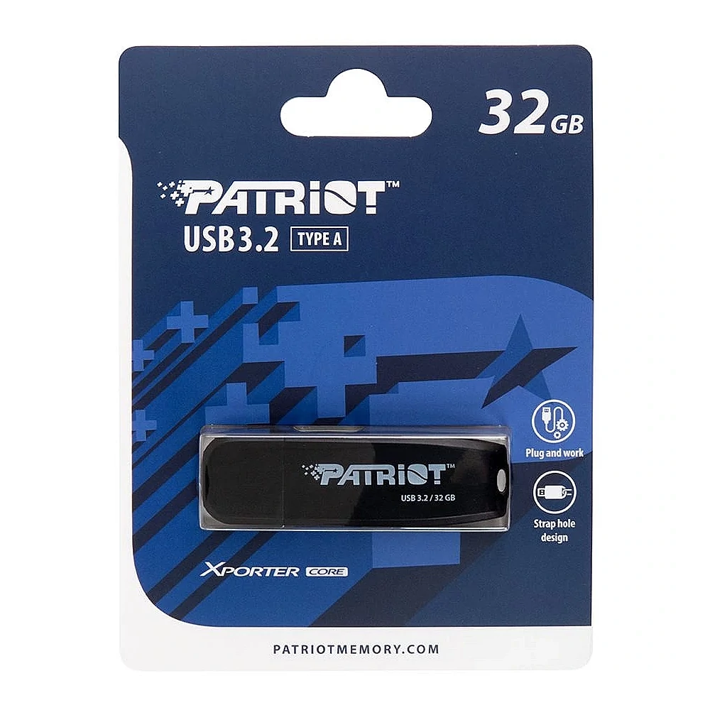 PATRIOT XPORTER CORE USB 3.2 GEN 1 PENDRIVE 32GB FEKETE