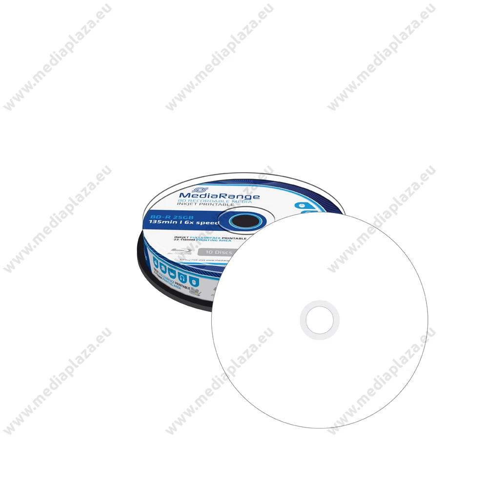 MEDIARANGE BD-R 25GB 6X NYOMTATHATÓ CAKE (10) MR500