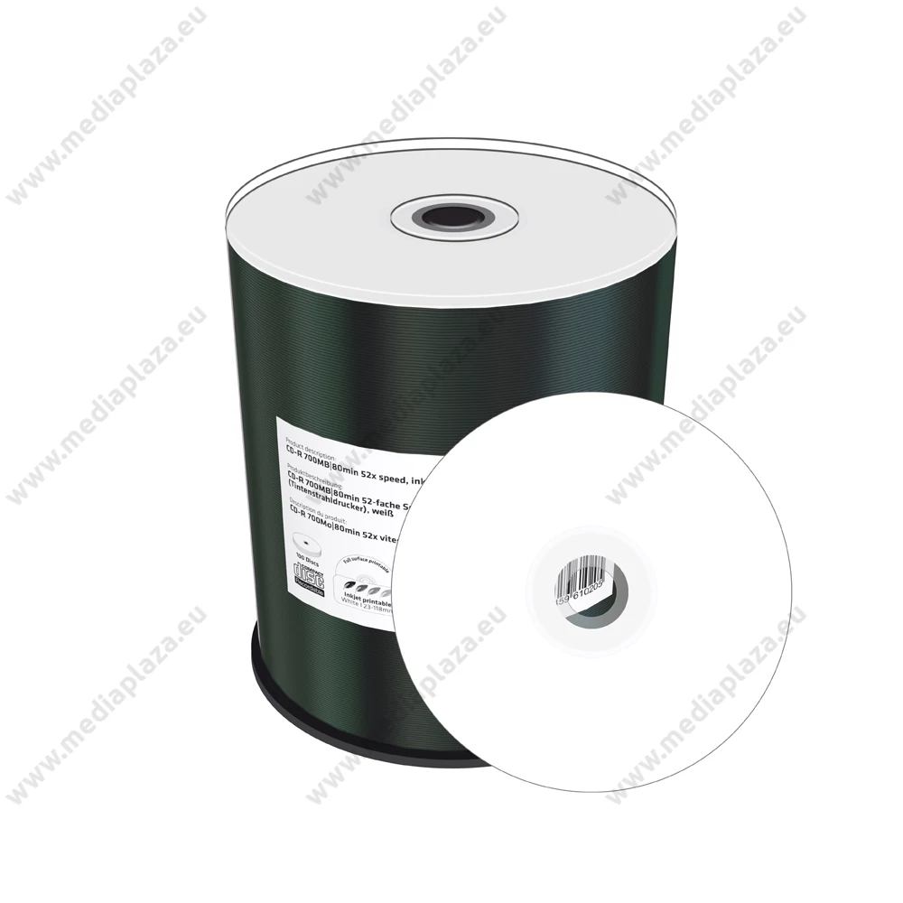 MEDIARANGE CD-R 52X FULL NYOMTATHATÓ CAKE (100) MR203