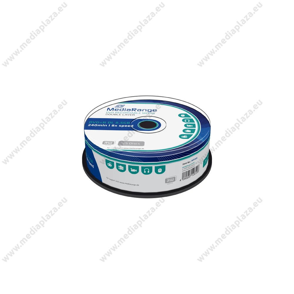 MEDIARANGE DVD+R 8X DL CAKE (25) MR469