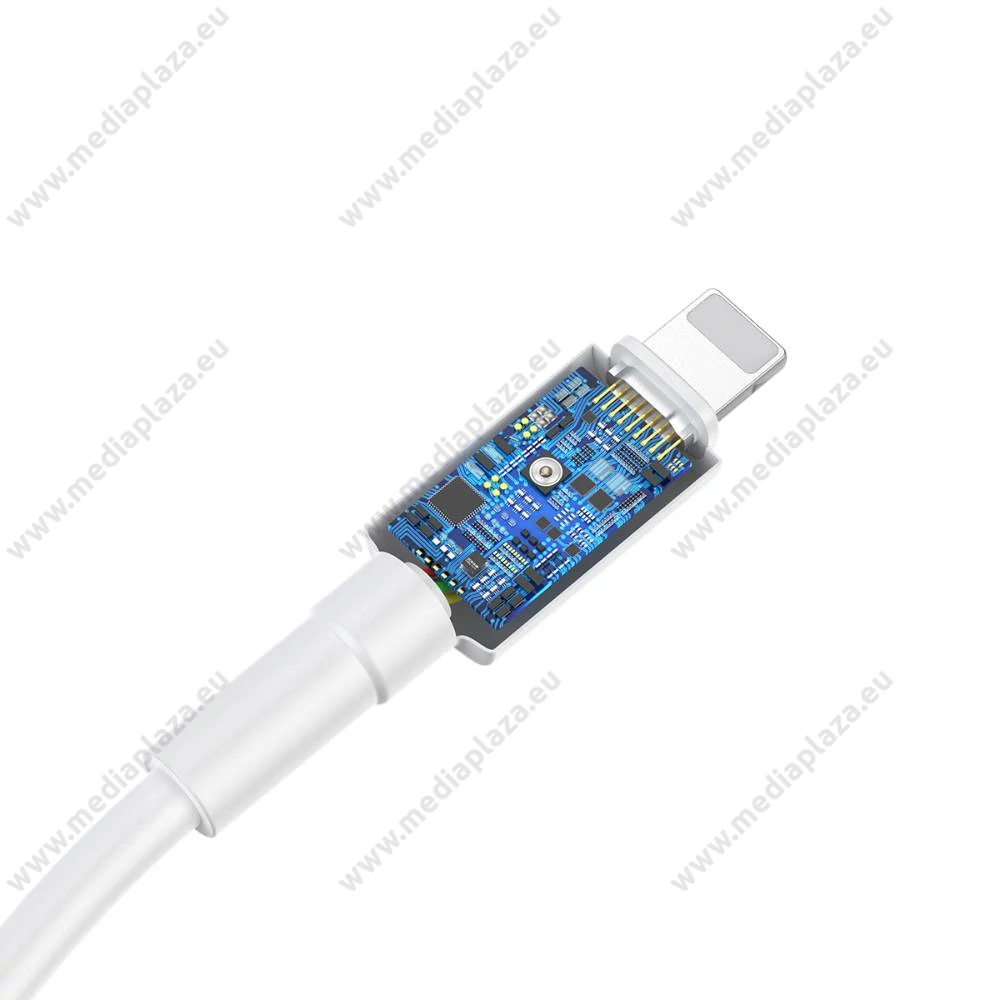 BASEUS CATLSW-02 USB-C/APPLE LIGHTNING TÖLTŐ ÉS ADATKÁBEL 2A 18W PD 1m FEHÉR