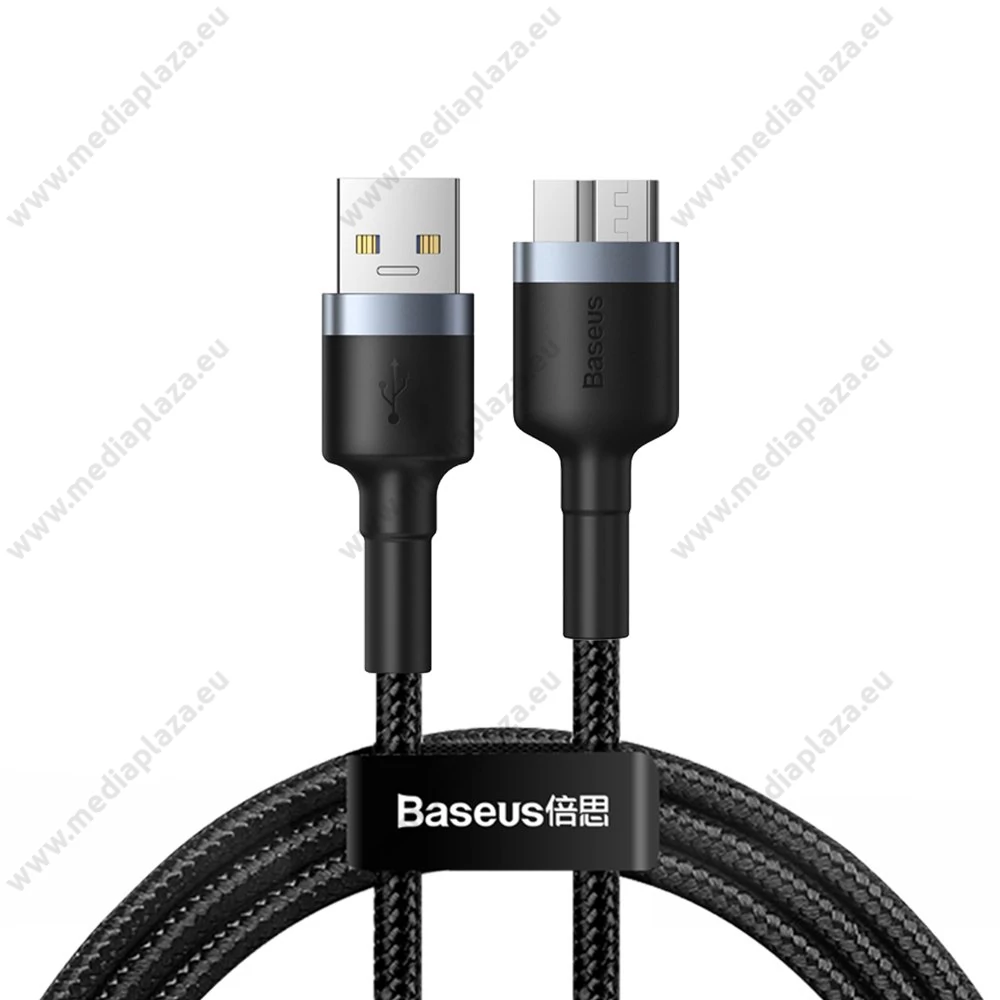 BASEUS CADKLF-D0G CAFULE FONOTT SZÖVET USB 3.0/MICRO USB-B KÁBEL 1m SZÜRKE