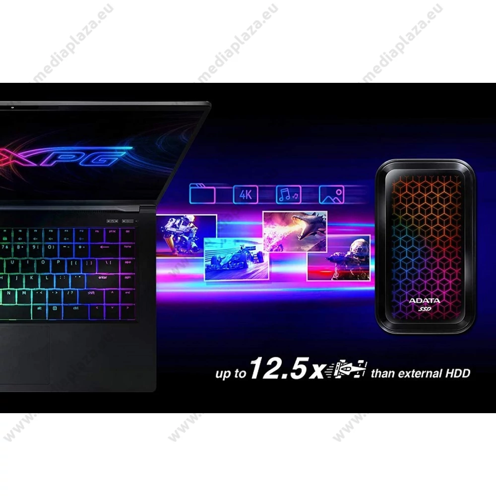 ADATA SE770G USB-C 3.2 GEN 2 KÜLSŐ SSD MEGHAJTÓ 1TB FEKETE