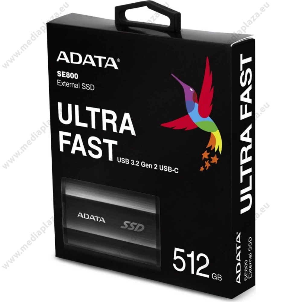 ADATA SE800 USB-C 3.2 GEN 2 KÜLSŐ SSD MEGHAJTÓ 512GB FEKETE