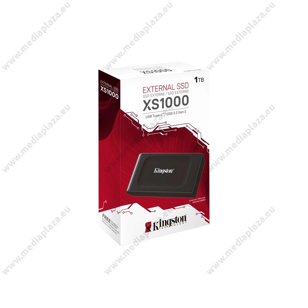 KINGSTON XS1000 USB-C 3.2 GEN 2 KÜLSŐ SSD MEGHAJTÓ 1TB FEKETE