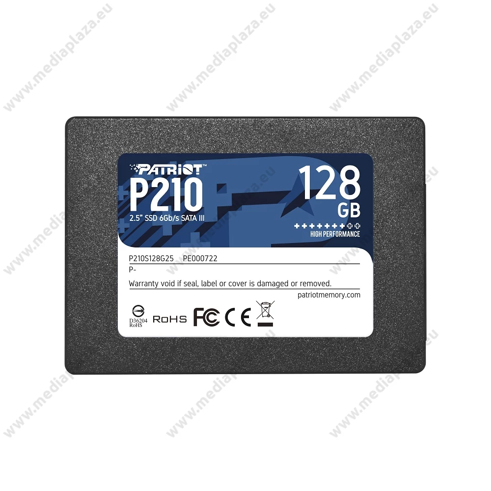PATRIOT P210 2,5 COL MÉRETŰ SATA III 450/350 MB/s 7mm SSD MEGHAJTÓ 128GB