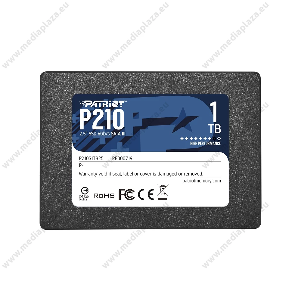 PATRIOT P210 2,5 COL MÉRETŰ SATA III 520/430 MB/s 7mm SSD MEGHAJTÓ 1TB