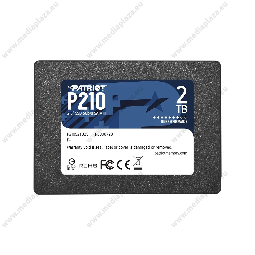 PATRIOT P210 2,5 COL MÉRETŰ SATA III 520/430 MB/s 7mm SSD MEGHAJTÓ 2TB