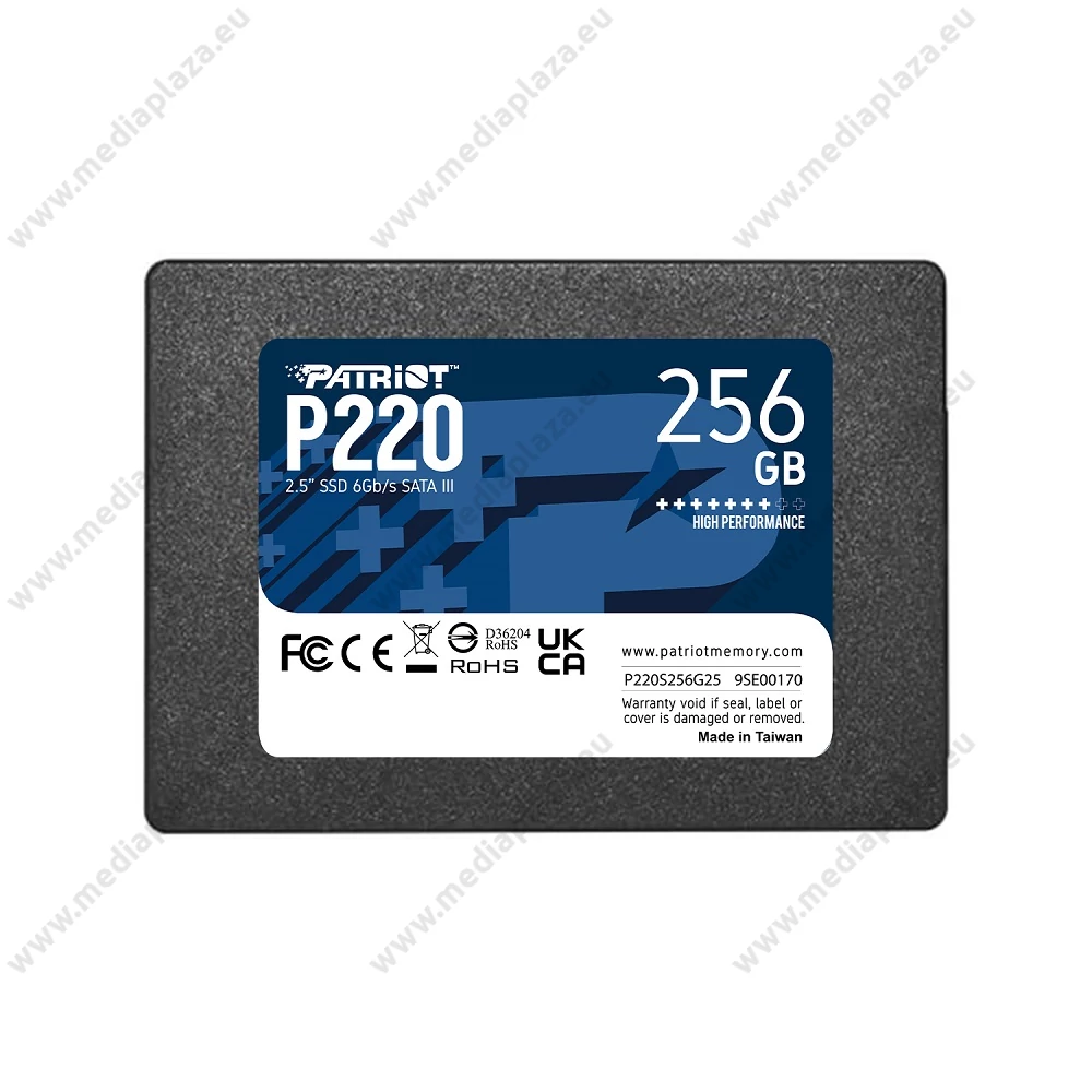 PATRIOT P220 2,5 COL MÉRETŰ SATA III 550/490 MB/s 7mm SSD MEGHAJTÓ 256GB