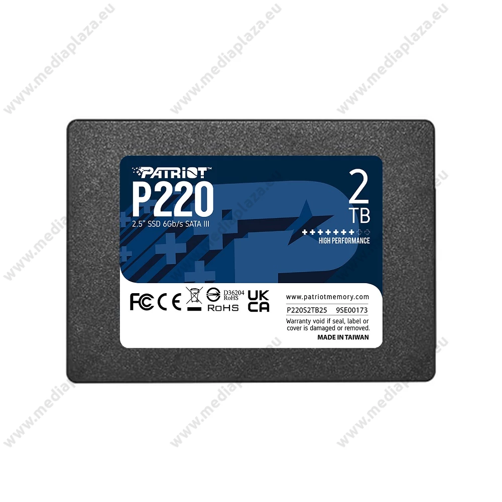 PATRIOT P220 2,5 COL MÉRETŰ SATA III 550/500 MB/s 7mm SSD MEGHAJTÓ 2TB
