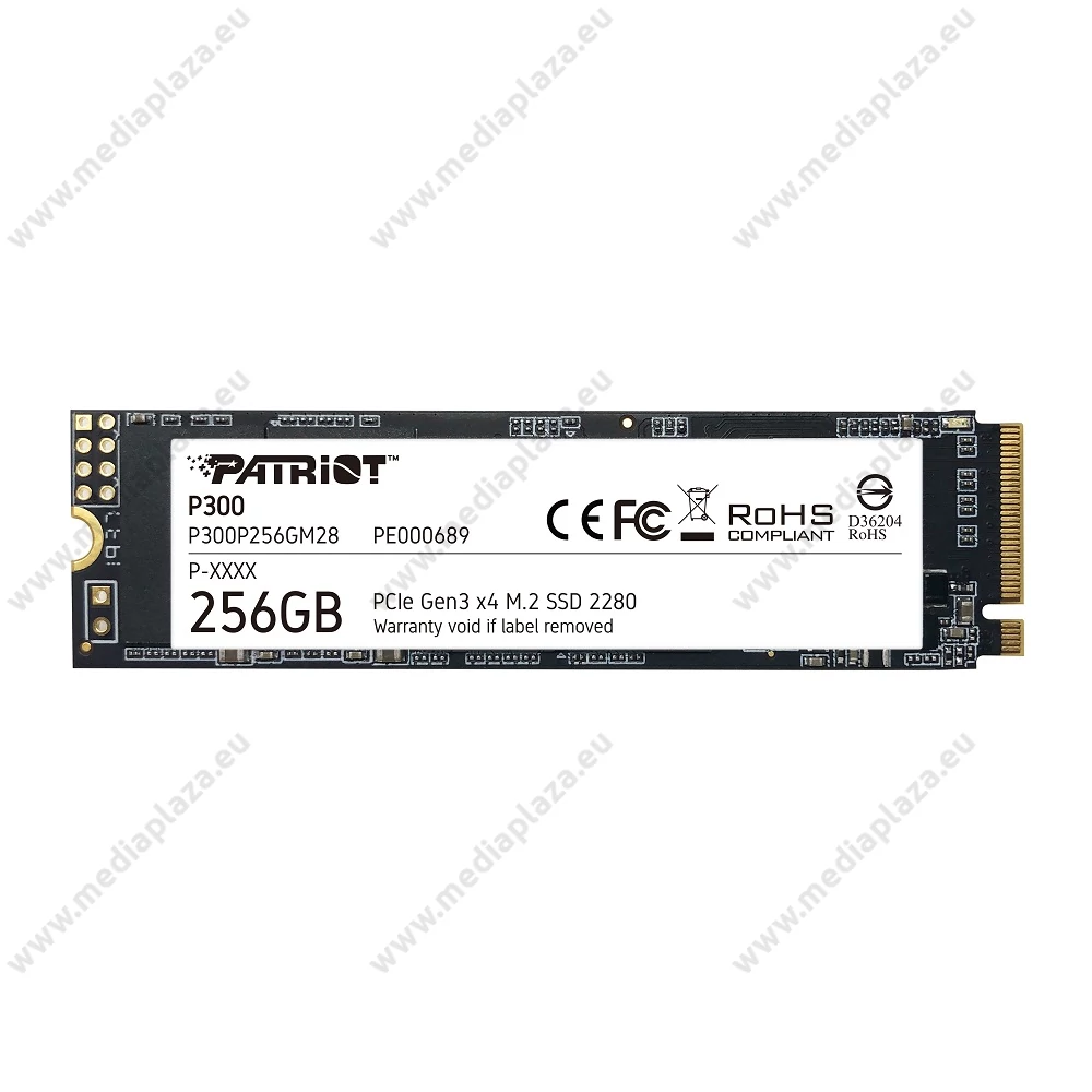 PATRIOT P300 M.2 2280 PCIe NVMe SSD MEGHAJTÓ 1700/1100 MB/s 256GB