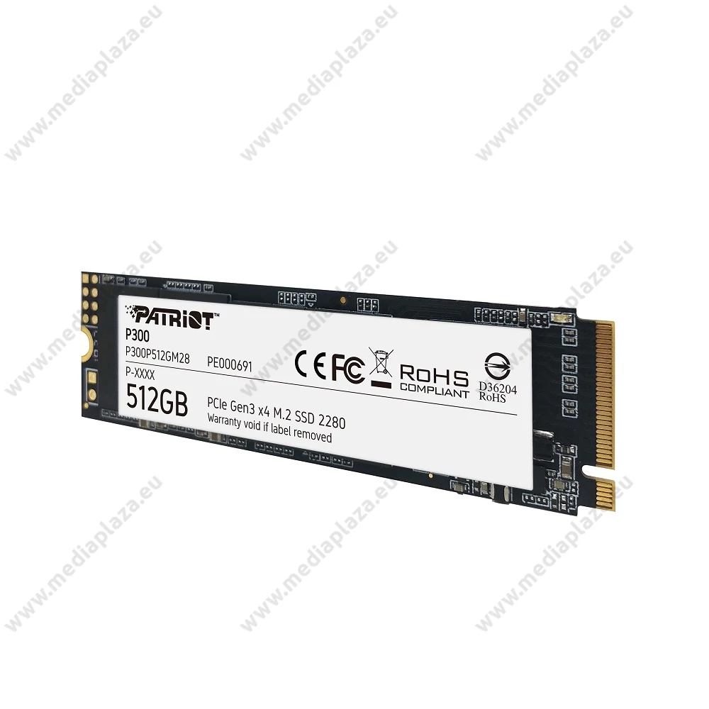 PATRIOT P300 M.2 2280 PCIe NVMe SSD MEGHAJTÓ 1700/1100 MB/s 512GB