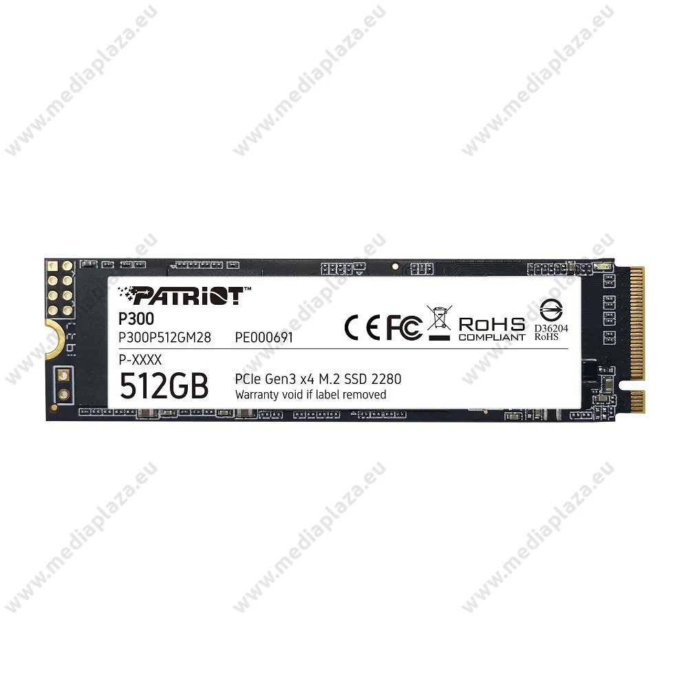 PATRIOT P300 M.2 2280 PCIe NVMe SSD MEGHAJTÓ 1700/1100 MB/s 512GB