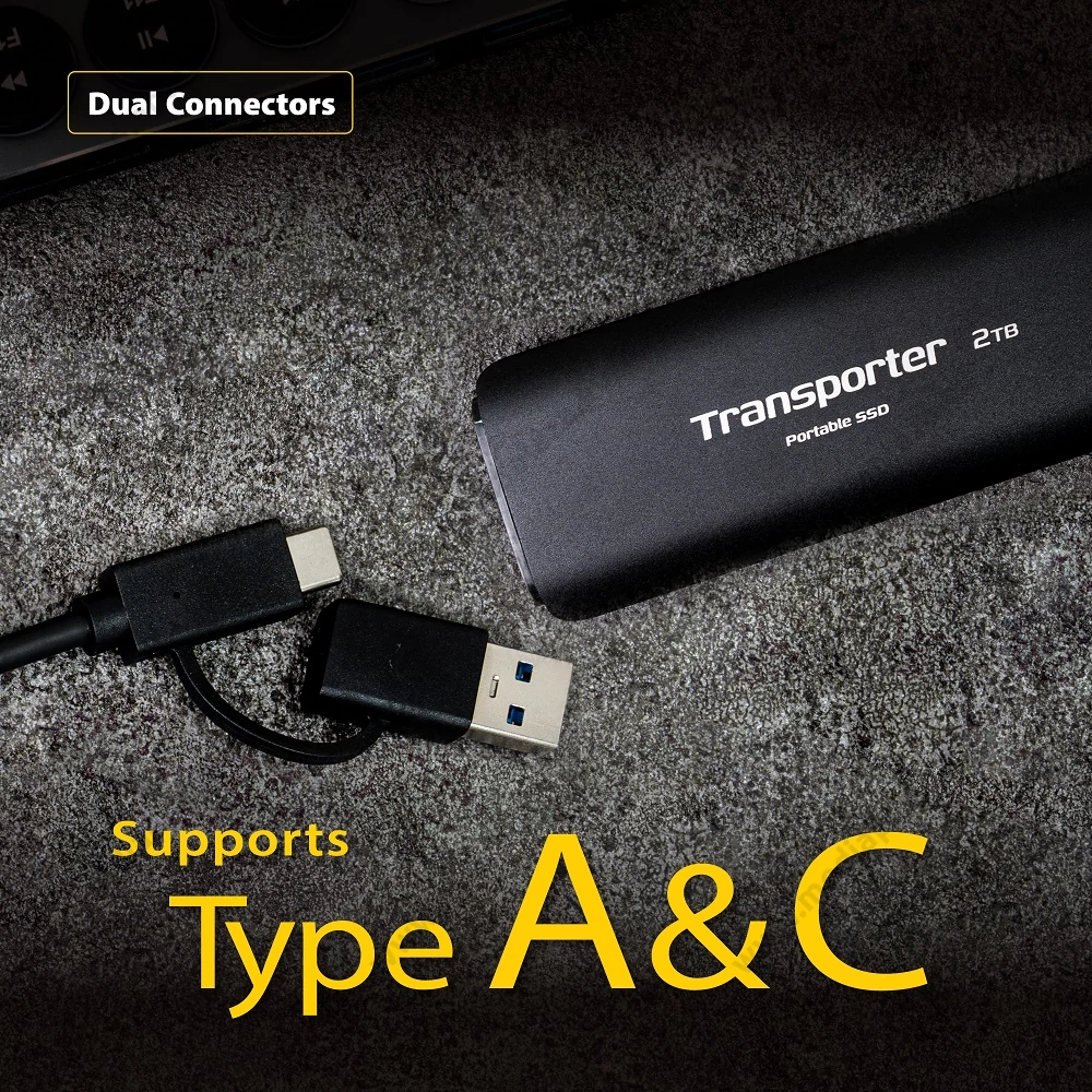PATRIOT TRANSPORTER USB-C 3.2 GEN 2 KÜLSŐ SSD MEGHAJTÓ 512GB FEKETE