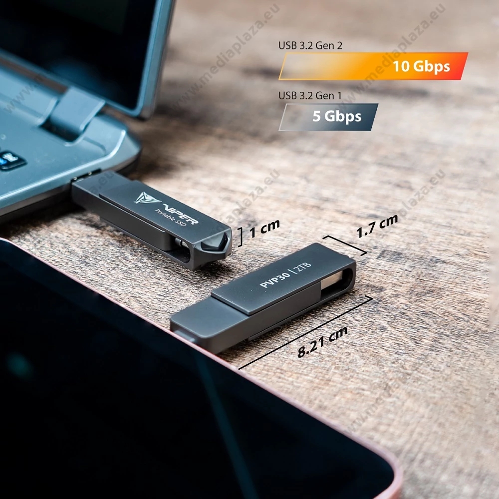 PATRIOT VIPER PVP30 USB 3.2 GEN 2 TYPE-A/TYPE-C KÜLSŐ SSD MEGHAJTÓ 512GB