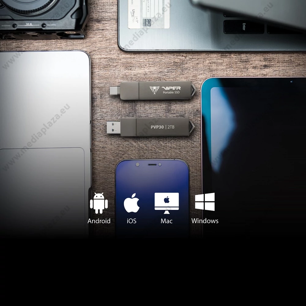 PATRIOT VIPER PVP30 USB 3.2 GEN 2 TYPE-A/TYPE-C KÜLSŐ SSD MEGHAJTÓ 512GB