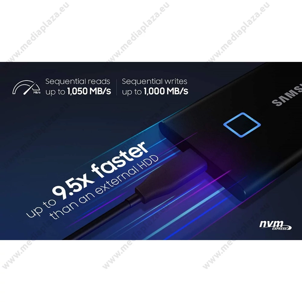 SAMSUNG T7 TOUCH USB 3.2 KÜLSŐ SSD MEGHAJTÓ 2TB EZÜST