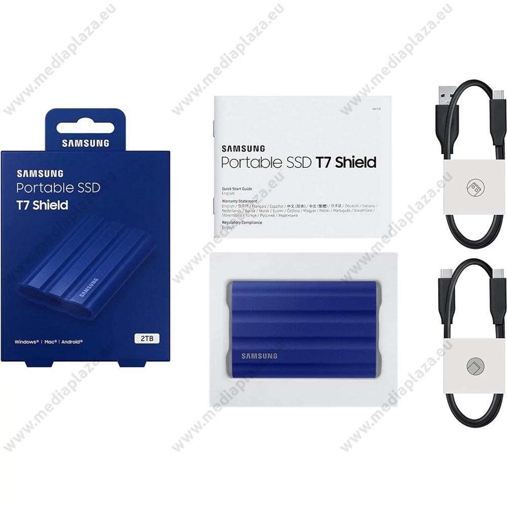 SAMSUNG T7 SHIELD USB-C 3.2 GEN 2 KÜLSŐ SSD MEGHAJTÓ 2TB KÉK