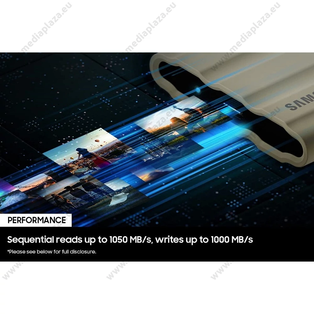 SAMSUNG T7 SHIELD USB-C 3.2 GEN 2 KÜLSŐ SSD MEGHAJTÓ 2TB KÉK