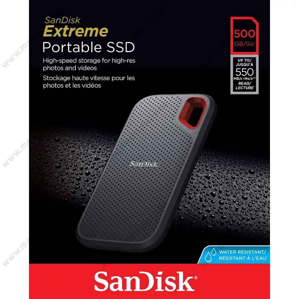 SANDISK EXTREME PORTABLE USB-C 3.1 GEN 2 KÜLSŐ SSD MEGHAJTÓ 500GB FEKETE