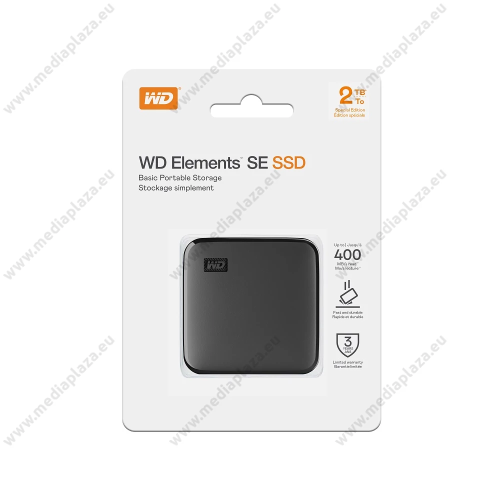 WESTERN DIGITAL ELEMENTS SE USB 3.2 GEN 1 KÜLSŐ SSD MEGHAJTÓ 2TB FEKETE