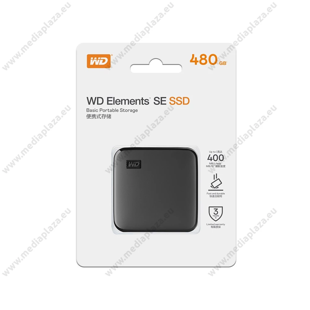 WESTERN DIGITAL ELEMENTS SE USB 3.2 GEN 1 KÜLSŐ SSD MEGHAJTÓ 480GB FEKETE